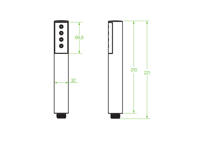 Para de Dus Laveo PRETTO, 1 functie