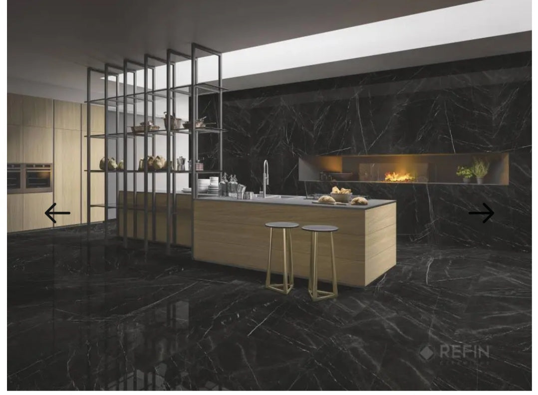 Gresie Portelanată Lucioasă model Marquina