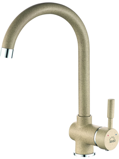 Caracteristici principale:

Finisaj Elegant: Design modern și sofisticat, potrivit pentru orice bucătărie cu stil contemporan.
Pipă Înaltă: Asigură spațiu suplimentar pentru spălarea vaselor mari și umplerea recipientelor înalte.
Tehnologie Economică: Proiectată pentru a reduce consumul de apă, contribuind la eficiență și economie de resurse.
Mâner Ergonomic: Permite control precis al temperaturii și debitului de apă pentru o utilizare confortabilă.
