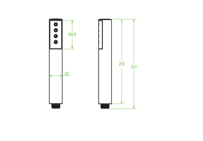 Para de Dus Laveo PRETTO, 1 functie